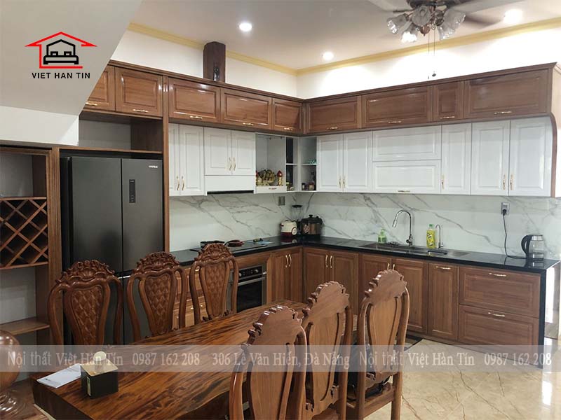 tủ bếp gỗ tự nhiên đẹp đà nẵng